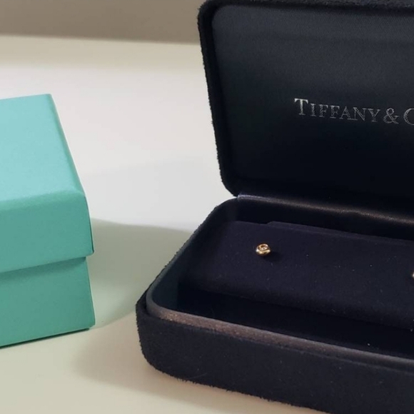 Tiffany & Co Diamonds By the Yard Gold Stud Earrings - Picture 8 of 9